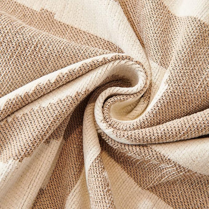 VM VOUGEMARKET Sectional Couch Cover for 3 Cushion Geometric Pattern Chenille Sofa Cover Dog Proof Universal Sofa Slipcover L Shaped Sofa Furniture Protector with Tassels-71 x 134,Khaki