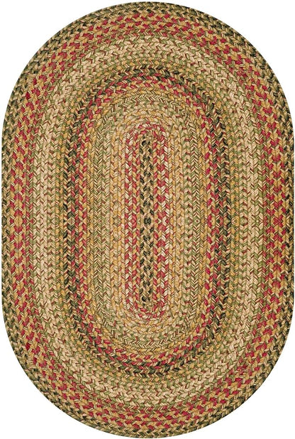 Kingston Oval Braided Rugs 20x30 – A Jute Braided Multi Colored Rug to Use in Kitchen, Entryway, and Bathroom
