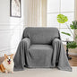 MYSKY HOME Chair Couch Covers Sectional Couch Covers for Pet Sofa Covers, Non Slip Soft Couch Sofa Cover, Washable Furniture Protector Sofa Slipcover with Tassel Throws, 71"x91", Dark Grey