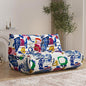 Bean Bag Chair, Loveseat Fireside Chair Bean Bag Sofa Large Bean Bag Chair for Adults, 2 Seater Bean Bag Chairs for Teens with High Density Comfortable Foam, Bean Bag for Living Room (Multicolor)
