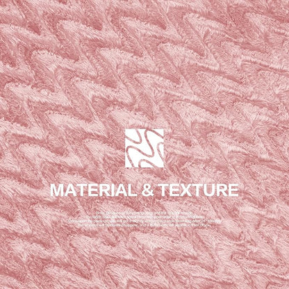5ft Bean Bag Chairs for Adults Large Beanbag Chair with Chevron Plush Fur Cover Big Bean Bag Chair for Living Room Bedroom Dorm (Pink)