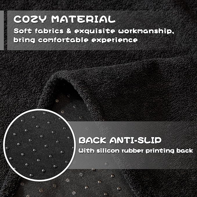 MYSKY HOME Black Couch Covers for Sectional Sofa, Love Seat Covers, Couch Covers for Dogs Washable Couch Cover Banket Modern Sofa Slipcovers, Super Soft Sofa Towel for Kids, Pets, 71" x 102"