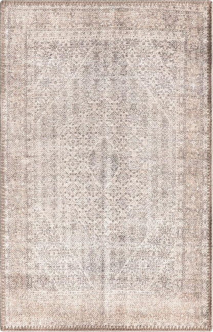 Keen Home Design 2x3 Rug - Machine Washable Entry Rug with Non-Slip Backing, Ideal for Enteryway, Kitchen, Bathroom, Laundry Room - Vintage, Easy Clean, Durable, Low Pile Rug - (2' x 3')