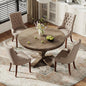 COLAMY Wingback Upholstered Dining Chairs Set of 4, Fabric Side Dining Room Chairs with Tufted Button, Living Room Chairs for Home Kitchen, Taupe