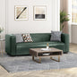 Merax Mid Century Modern 3 Seater Sofa with Birch Wood Legs, 80" Wide Smooth Upholstered Couch for Living Room, Apartment, Green