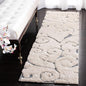 SAFAVIEH Florida Shag Collection Runner Rug - 2'3" x 21', Beige & Blue Grey, Scroll Design, Non-Shedding & Easy Care, 1.2-inch Thick Ideal for High Traffic Areas in Living Room, Bedroom (SG455-1155)