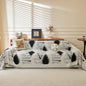 MYSKY HOME Boho Couch Cover for Dogs Washable Black Rhombic Couch Sofa Protector for Loveseat Sofa with Pets Friendly Chenille Geometric Sofa Covers Soft Durable Farmhouse Sofa Slipcovers, 71" X102"