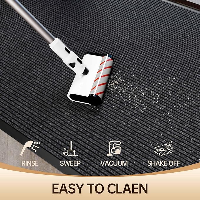 Amyracel Front Door Mat Indoor Outdoor Entrance, 24" x 48" All-Season Waterproof Heavy Duty Doormat for Outside Entry, Stain and Fade Resistant, Low Profile, Easy Clean Patio Entryway Mat