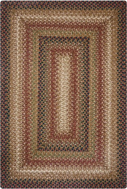 Gingerbread Brown Small Braided Rugs, 2x3' Rectangle - Handmade with Jute, Warm Country Decor, Perfect for Bathrooms and Entryways - Durable and Easy to Clean