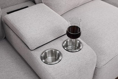 Leio Sectional Modular Sofa with Ottoman for Living Room, Apartment, Bedroom, Office, Dorm