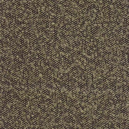 HomePop Upholstered Round Ottoman (No Lid, Seat Only) Home Décor | Round Pouf Foot Rest – Dark Brown Boucle