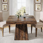 Tribesigns Square Dining Table for 4, 31.5-Inch Small Kitchen Table with Sturdy Pedestal Base, Farmhouse Dinner Table for Dining Room, Living Room, Kitchen (Vintage Brown)