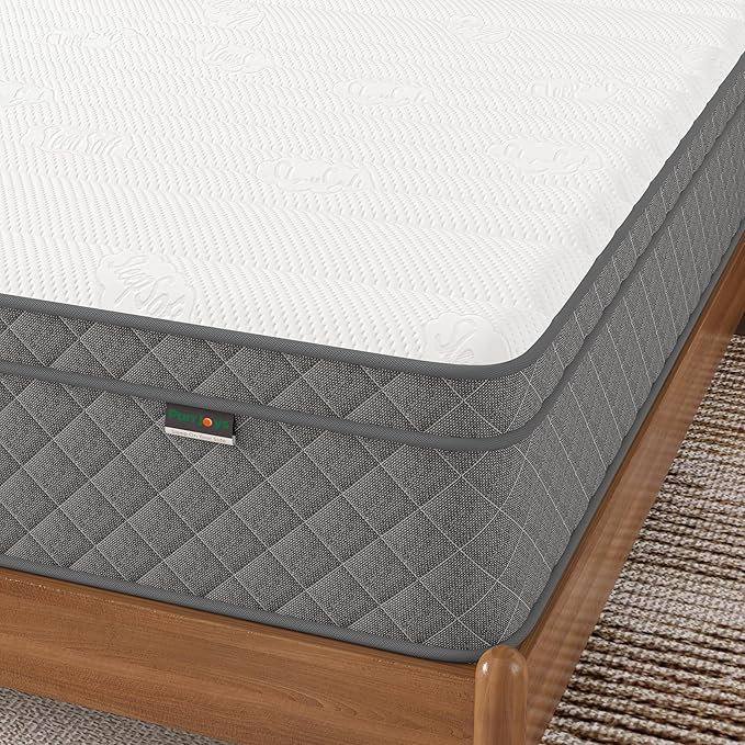 Queen Mattress, 12 Inch Cooling-Gel Memory Foam and Pocket Spring Hybrid Mattress, Queen Bed Mattressess in a Box, CertiPUR-US Certified, Medium Firm
