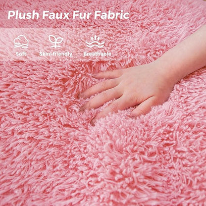 MAXYOYO Kids Bean Bag Chair, Stuffed Faux Fur Bean Bag for Toddler, Ultra Soft Floor Sofa with High-Density Foam Filling, Lazy Chair for Living Room, Playroom, Nursery Room