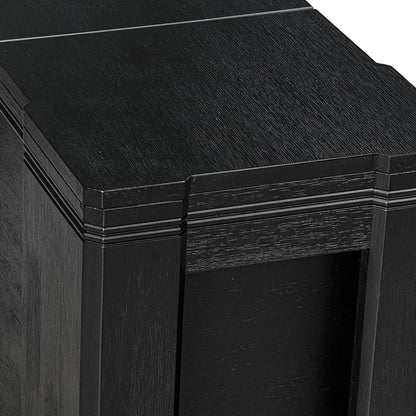 X02EL-2C6-35 - 6-piece Dining Table Set a Dining Table with a coffee Table and 2 wooden Benches and 2 Doeskin Linen Fabric kitchen Chair, 39x120 Inch, Wire Brushed Black