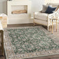 Area Rug 5'x7' Washable Rug Vintage Traditional Floor Cover Thin Retro Kitchen Indoor Distressed Non Slip Carpet for Living Room Bedroom Dining Room
