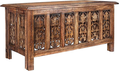 Rectangular Wooden Coffee Table, Modern Wooden Coffee Table, Center Tables, Entryway Table, Living Room Table for Magazines, Books, and Plants - 36x18 Inch Burnt