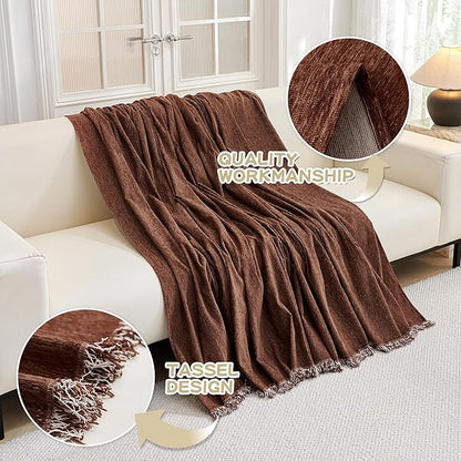MYSKY HOME Oversized Couch Cover for 3 Cushion L Shaped & Sectional Sofa, Pet Friendly Non Slip Furniture Protector, 91"x150", Chocolate