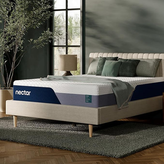 Nectar Premier 13” Queen Mattress - Medium Firm - Contouring Memory Foam - Cooling Upgrade - 2” Pressure Relief Layer - Mattress in a Box - 365-Night Trial & Forever Warranty
