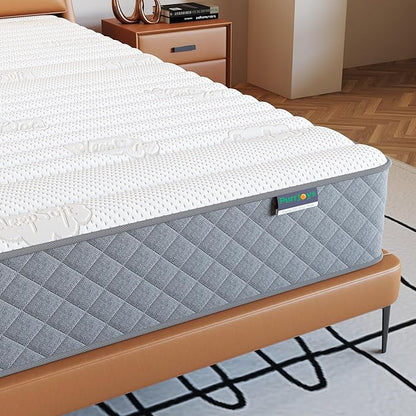 Firm Queen Mattress,10 Inch Hybrid Queen Size Mattress in a Box with Gel Memory Foam, Pocket Innerspring, Pressure Relief, Motion Isolation, Non-Fiberglass - Firm