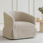 Swivel Accent Chair, 360 Degree Performance Fabric Armchair Modern Barrel Chairs Armchair for Living Room Bedroom Home and Office,Taupe