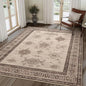 8X10 Area Rugs Machine Washable Rugs for Living Room, Vintage Boho Large Rugs for Bedroom Dining Room, Non Slip Indoor Soft Distressed Lightweight Thin Low Pile Carpet, Beige