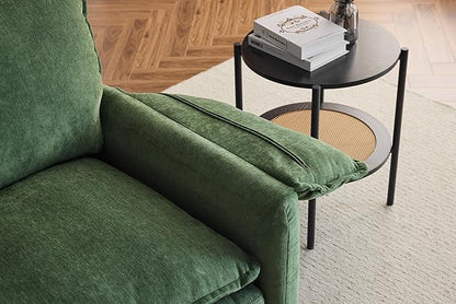 Ball & Cast 38" Oversized Chenille Lounge Chair,Reading Armchair with Thick Comfort Cushions,High Back Support & Wide Seat,Perfect Accent Chair for Modern Living Room,Bedroom,Green