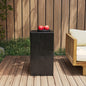 Christopher Knight Home Bard 27.75" Square Living Room Side Table, Wood-Like Distressed Finish End Table, Decorative Accent Table for Indoor Outdoor Usage, Space Saving Furniture, Black
