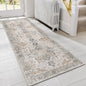 GENIMO Runner Rug 2x6 Non Slip Machine Washable Vintage Hallway Runner Rug, Low PileLightweight Rugs for Entryway, Hallway, Kitchen and Corridor, Light Taupe Brown