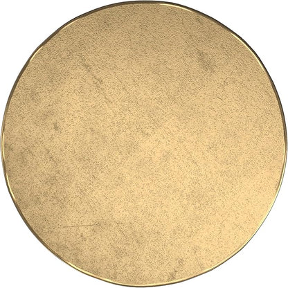 SIMPLIHOME Dominique Metal Table in Antique Brass, 18-inch Round, 19.75-inch Tall, Cast Aluminum Side Table for Living Room, Bedroom, Fully Assembled