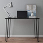 Lavish Home Desk with Hairpin Legs - Modern Industrial Style Home Decor - Woodgrain-Look and Steel Accent Home Office Furniture (Black)