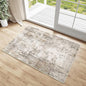 2x3 Washable Area Rug Brown Grey Neutral Abstract Entryway Kitchen Non Slip Low Pile Throw Rug Living Room Bedroom Indoor Doormat Small Soft Carpet for Entrance Bathroom
