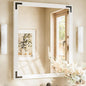 TETOTE 30 x 36 White Wooden Mirror for Bathroom Wall/Bedroom/Living Room/Entryway Farmhouse Rustic Bathroom Vanity Mirror Waterproof (Horizontal/Vertical Mounted)