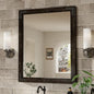 TETOTE 24 x 32 Black Wood Framed Mirror for Bathroom Wall/Bedroom/Living Room/Entryway Farmhouse Rustic Bathroom Vanity Mirror Waterproof (Horizontal/Vertical Mounted)