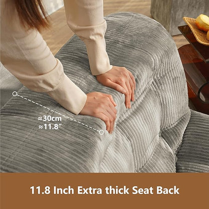 N&V CUBICUS Sofa, Single Seated Foam Sofa, Armless Floor Sofa, ALL NEW HYBRID FOAM Design, with Matching Ottoman (Harbour Gray)