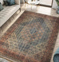 Keen Home Design 6x9 Rug - Machine Washable Area Rug with Non-Slip Backing, Ideal for Living Room, Dining Room, Bedroom - Vintage, Easy Clean, Durable, Low Pile Rug - (6' x 9')