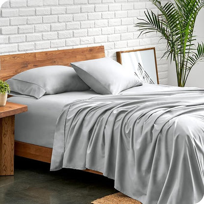 Bare Home Twin XL Sheet Set - 1800 Ultra-Soft Microfiber - Double Brushed - Deep Pockets - Easy Fit - 3 Piece Set - Bed Sheets (Twin XL, French Grey)