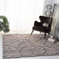 SAFAVIEH Florida Shag Collection Area Rug - 10' Square, Grey & Light Blue, Scroll Design, Non-Shedding & Easy Care, 1.2-inch Thick Ideal for High Traffic Areas in Living Room, Bedroom (SG455-1160)