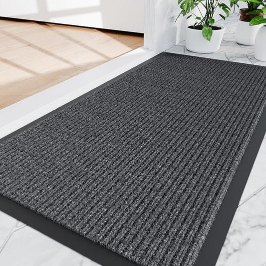 Amyracel Front Door Mat Indoor Outdoor Entrance, 24'' x 72'' All-Season Waterproof Heavy Duty Doormat for Outside Entry, Stain and Fade Resistant, Low Profile, Easy Clean Patio Entryway Mat
