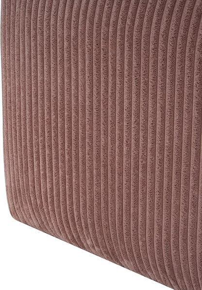 Christopher Knight Home Isa Square Ottoman Footstool, Corduroy Pouf Poufee Footrest Ottoman Large Seat, Modern Side Table for Living Room Bedroom Home Decor, Pink, 30"