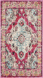SAFAVIEH Monaco Collection Accent Rug - 2'2" x 4', Pink & Multi, Boho Medallion Distressed Design, Non-Shedding & Easy Care, Ideal for High Traffic Areas in Entryway, Living Room, Bedroom (MNC243D)