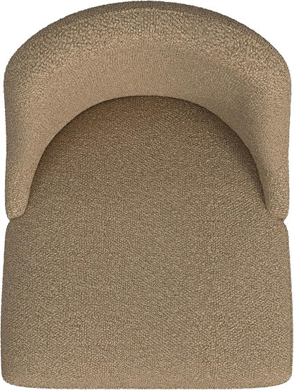 HomePop Home Decor | Upholstered Hemet Gayle Side Dining Chair | Decorative Home Furniture, Brown Boucle (Single Pack)