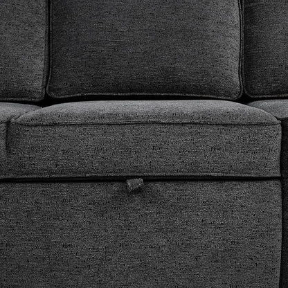 126" Extra Large Pull-Out Sofa Bed with Drop-Down Cup Holder Tables,L-Shaped Sectional Couch W/Charging Device,Convenient Sleeper Furniture Set for LivingRoom Apartment,Beige Chenille
