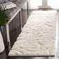 SAFAVIEH Florida Shag Collection Runner Rug - 2'3" x 9', Creme & Creme, Scroll Design, Non-Shedding & Easy Care, 1.2-inch Thick Ideal for High Traffic Areas in Living Room, Bedroom (SG455-1111)