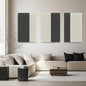 3-Pack Stitched Fabric Acoustic Panels Sound Absorbing, 3-Piece 35.5x23.6 Inches Sound Proof Foam Panels for Walls, Sound Dampening Wall Panels for Home, Office. Dark Gray and Light Gray