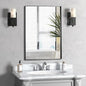 20x30 Inch Black Bathroom Mirror, Copper-Free Mirror, Aluminum Alloy Frame Vanity Mirror, Rectangle Wall Mounted Mirror, Modern Mirror for Bedroom/Living Room/Porch Horizontal or Vertical