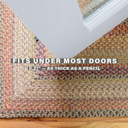 Kingston Oval Braided Rug 2x3' – A Multicolored Rug of Jute to Use in Kitchen, Entryway and Bathroom