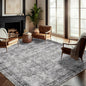 Washable Area Rug 8'x10' Retro Boho Design Non-Shedding Non-Slip Easy Care Ideal for High Traffic Areas in Living Room Bedroom Office Coffee Table Kitchen Large Carpet