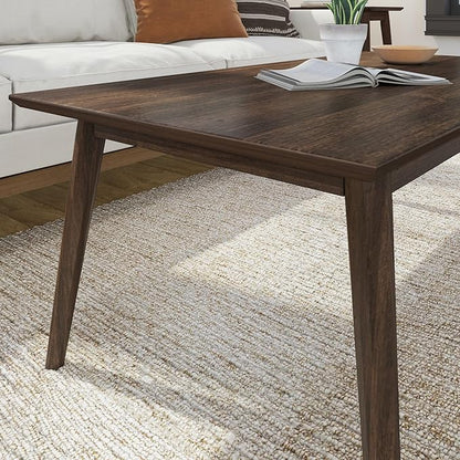 Plank+Beam 48 Inch Mid Century Modern Coffee Table, Wood Coffee Tables for Living Room, Rectangular Center Table, Occasional Table for Small Spaces, Walnut
