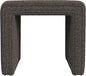 HomePop Modern Channel Tufted Ottoman Home Décor|Ottoman for Living Room & Bedroom - Dark Brown Boucle